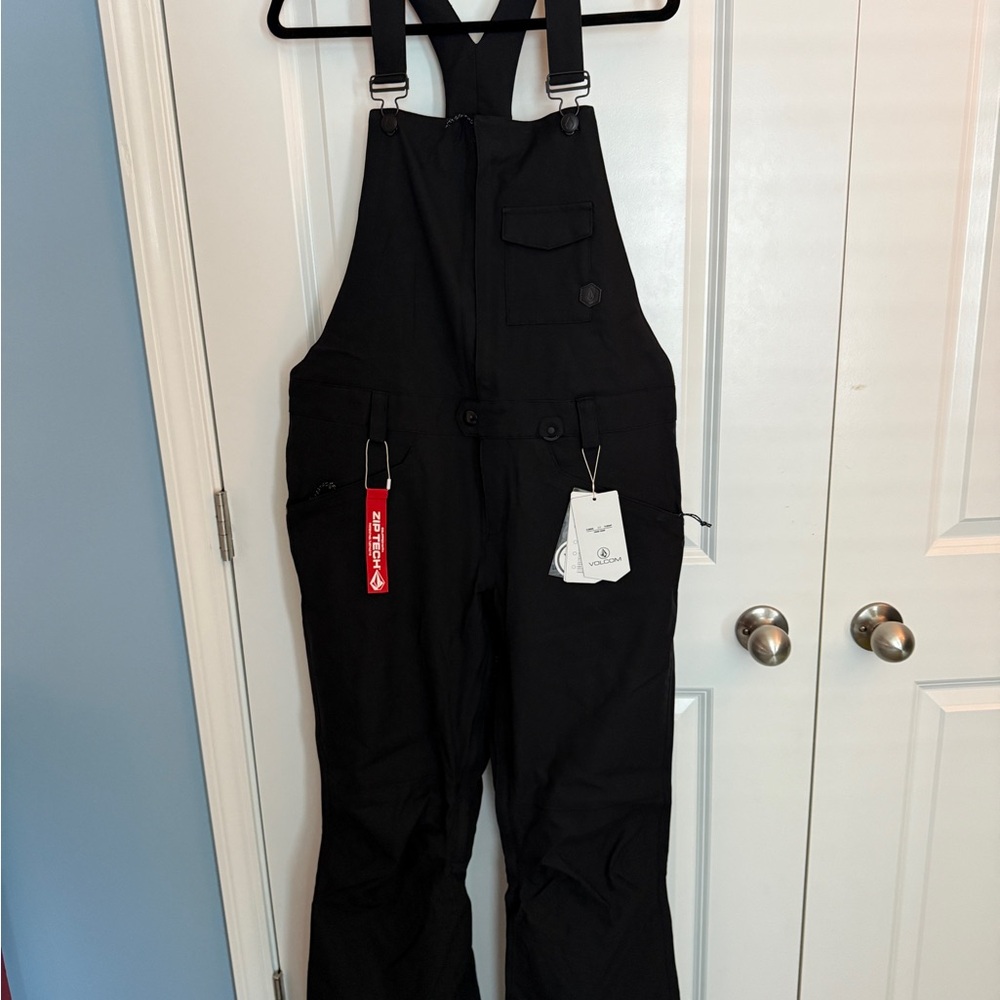 Volcom Women’s Black Bib Overalls